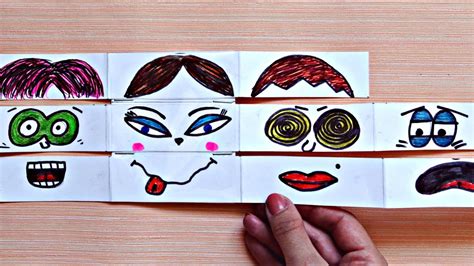 How To Make A Face Changer Paper Game Maison Zizou Youtube