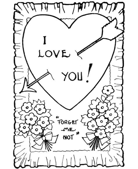 Valentines Day Card Coloring Pages Free Printable Coloring Pages For