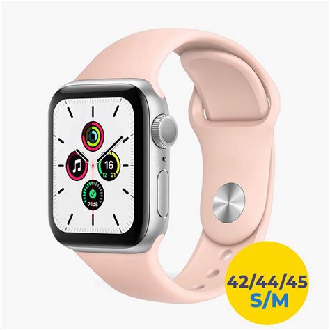 Cиликоновый ремешок для Apple Watch 42 44 45 49 мм, размер S/M, series ...