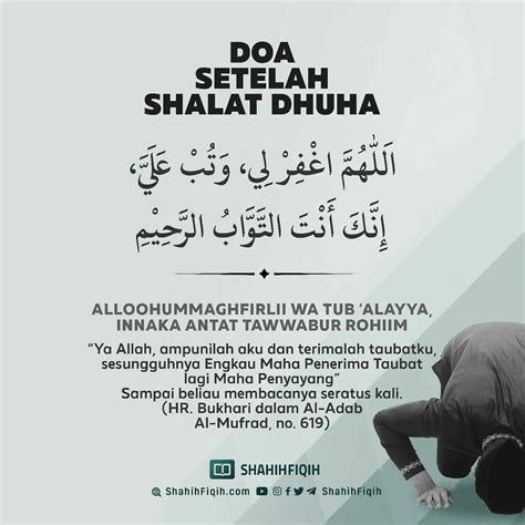 Doa Solat Dhuha Bahasa Melayu Bergambar Doa Selepas Solat Dhuha Witir