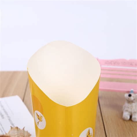 Biodegradable Customized Shape Hot Chip Cup French Fries Box Chip Cone