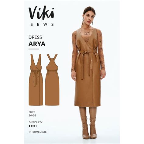 Arya Pinafore Dress Viki Sews Sewing Pattern Size Sew Essential