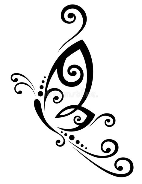Tatuaje Tribal De La Mariposa Ilustraciones Stock, Vectores, Y Clipart