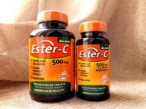 American Health, Витамин С, аскорбат кальция, Ester-C, 500 мг, 90 ...
