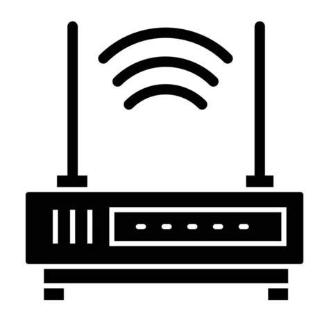 Router Line And Glyph Icon Wi Fi Vector Illustration Isolated On White