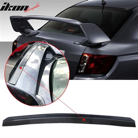 08 14 Subaru WRX STi Top Gurney Flap Add On Trunk Spoiler Wing Transparent