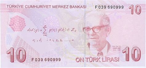 Banknote Turkey Yeni Turk Lirasi Pdt Ataturk Cahit Arf