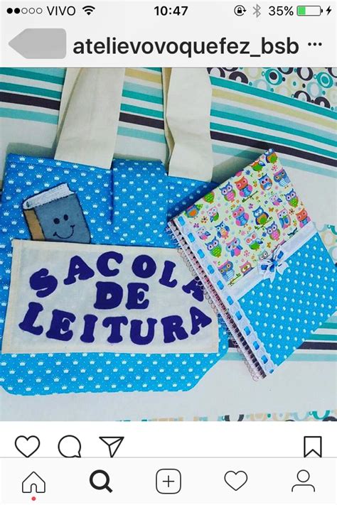 Sacola De Leitura Leitura Tutoriais Sacolas