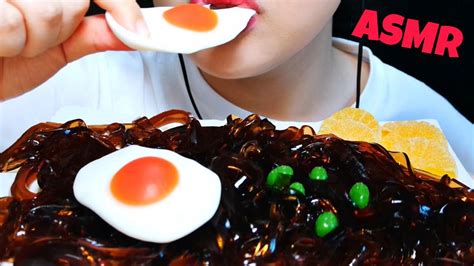 Asmr 젤리 짜장면 리얼사운드 Black Bean Noodle Jelly Eating Sounds Mukbang No