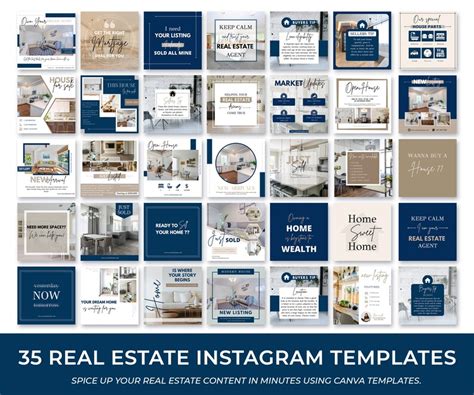 Editable Instagram Posts For Realtors Real Estate Instagram Canva