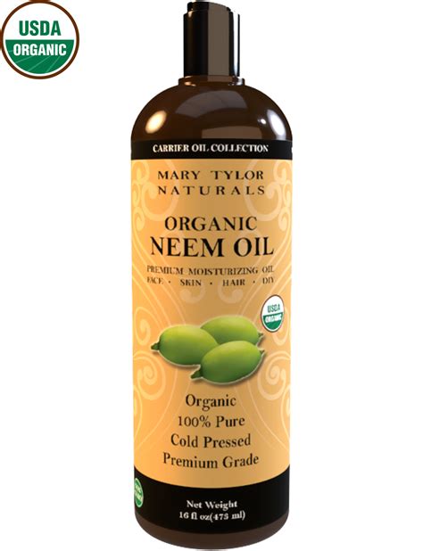 Organic Neem Oil 16 Oz Usda Certified By Mary Tylor Naturals Premium