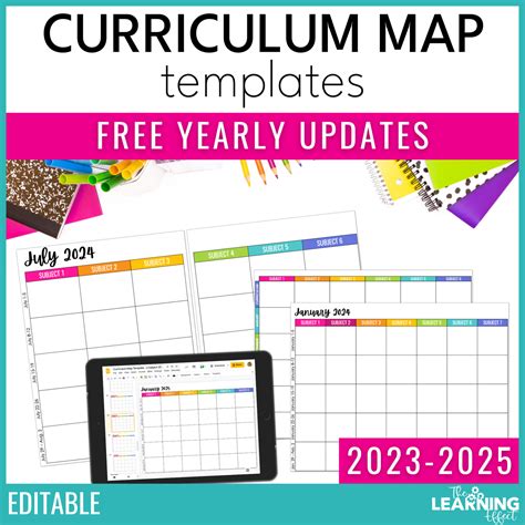 Curriculum Map And Pacing Guide Templates Editable