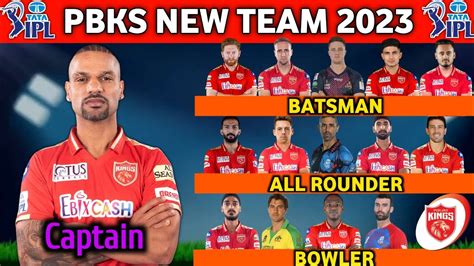 Ipl 2023 Punjab Kings Team Full Squad Pbks Full Squad 2023 Pbks