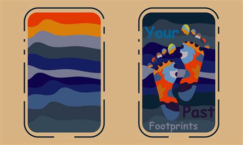 Colorful Footprints Background