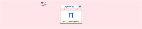 How To Use Pi In Python Scaler Topics