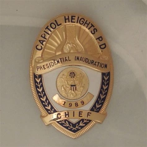 Capitol Heights Md Police Inauguration Badge Capitol Coin And Stamp