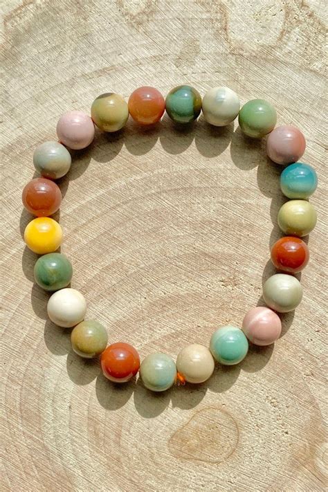 Alashan Rainbow Agate Bracelet Mm Agate Bracelet Beaded Bracelets