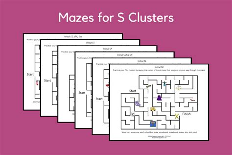 Mazes For S Clusters Speech Therapy Ideas