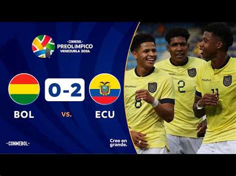 Bolivia vs Ecuador 0 2 video goles y resumen por Preolímpico Sub