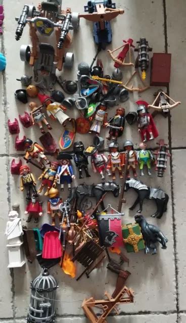 Playmobil Lot Personnages Chevaliers Romains Gyptiens Armes