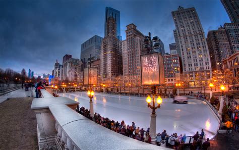 Foto Chicago Stadt Vereinigte Staaten illinois Eis Winter Städte