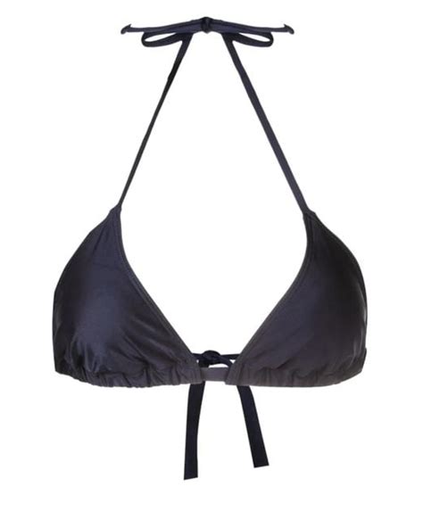 Lygia Nanny Iasmin Triangle Cup Bikini Top In Blue Lyst Uk