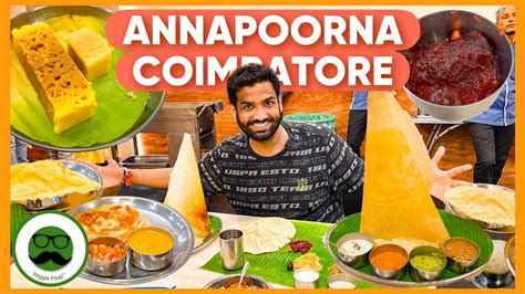 Annapoorna Restaurant Coimbatore Food Tour Veggie Paaji YouTube