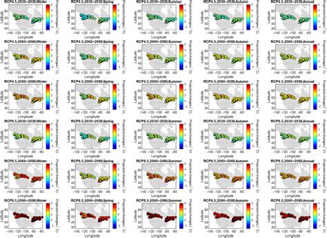 Spatial Distributions Of Projected Annual And Seasonal Mean