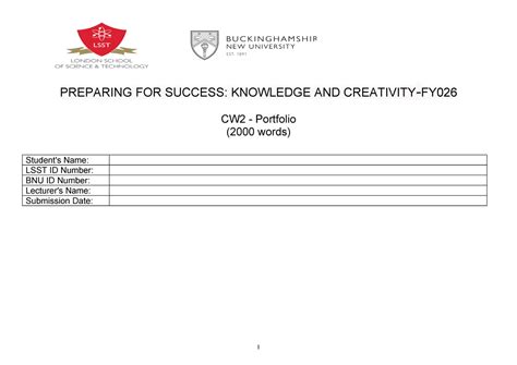 Cover Page And Further Guide Pskc Cw Docx Preparing For