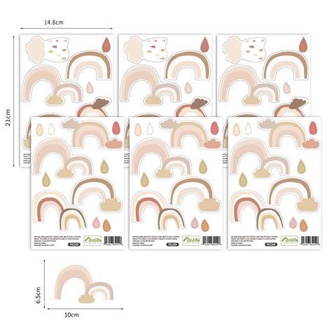 ARCOÍRIS NUDE VINILO STICKERS DECO MURO DORMITORIO INFANTIL