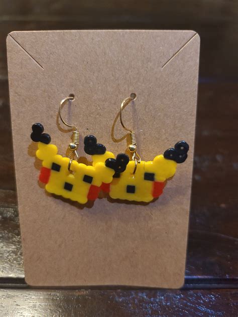 Perler Bead Earrings Etsy