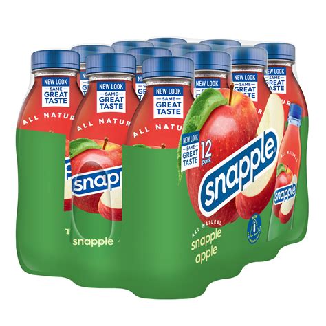 Snapple Apple Juice Drink 16 Fl Oz 12 Count Bottles