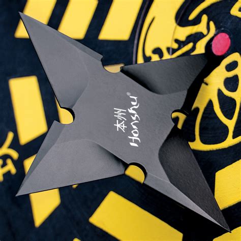 Honshu Sleek Black Throwing Star Large Ninja Shuriken