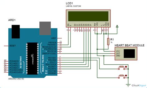 Circuit Diagram Of Digital Heartbeat Counter Electrocardiogr