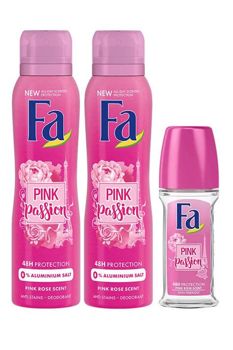 Fa Deodorant Pink Passion 150ml X 2 Adetroll On Pink Passion 50m