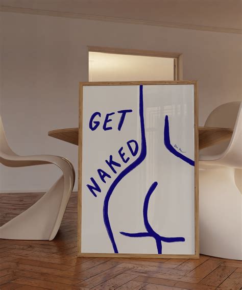 Get Naked Bathroom Print Female Body Line Art Trendy Bedroom Wall Art College Dorm Poster