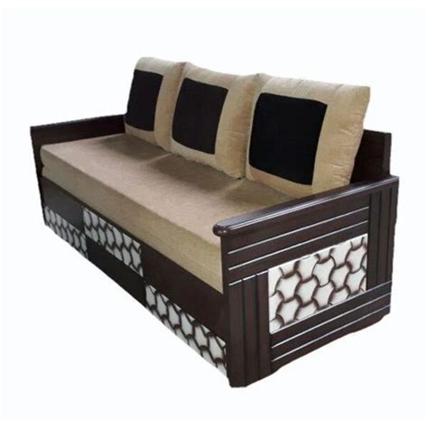 Polyster Brown 3 Seater Wooden Sofa At Rs 10900 Piece In Chennai ID