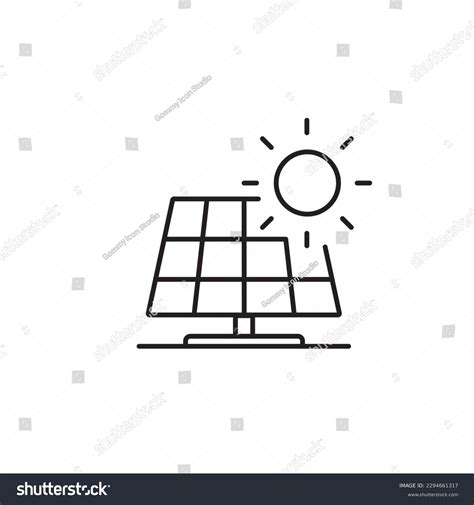 Solar Panels Power Generation Equipment Energy Stock Vector (Royalty