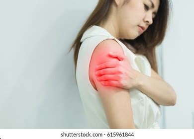 Woman Pain Shoulder Upper Arm Ache Stock Photo Shutterstock