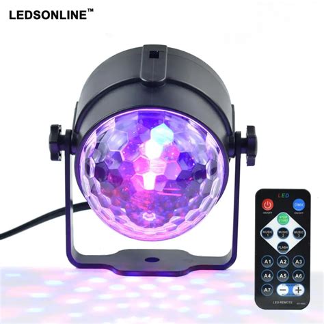 Mini Rgb W Crystal Magic Ball Led Stage Lamp Dj Ktv Disco Laser Light