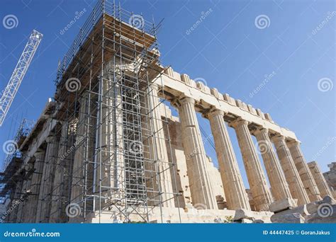 Reconstruction of Parthenon in Athens Stock Image - Image of culture ...