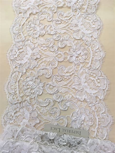 Offwhite Lace Trim French Lace Alencon Lace Bridal Gown Etsy