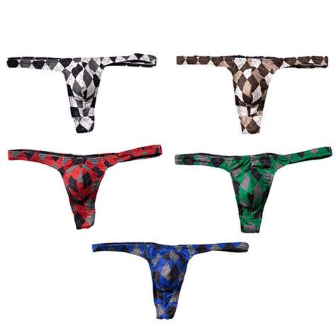 Mens Low Rise Bikini Thong G String Briefs Tanga Underwear Swimwear