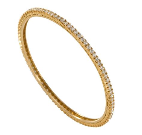 Diamond Bangle In 18ct Gold 400ct Braceletsbangles Jewellery