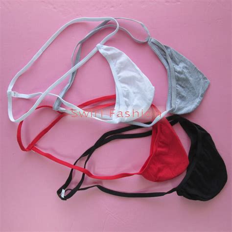 K C Hot Mens Teardrop String Thong Pouch Colors Soft Fine Cotton Ebay