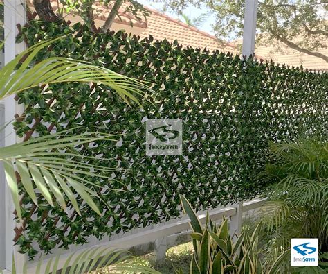 Expandable Faux Green Ligustrum Ficus Privacy Fence From Natrahedge