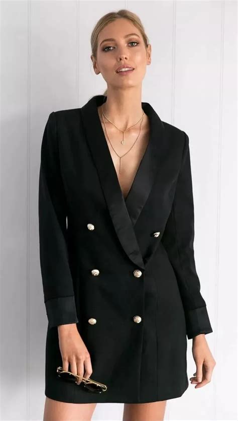 Spring Deep V Neck Slim Blazer Jacket Women Lapel Double Breasted Long Blazer New Suit Women