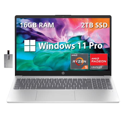 HP 15 6 FHD Laptop AMD Ryzen 5 16GB RAM 2TB SSD Radeon Graphics