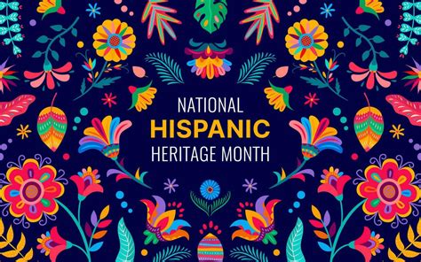 National hispanic heritage banner with flowers 27769181 Vector Art at ...