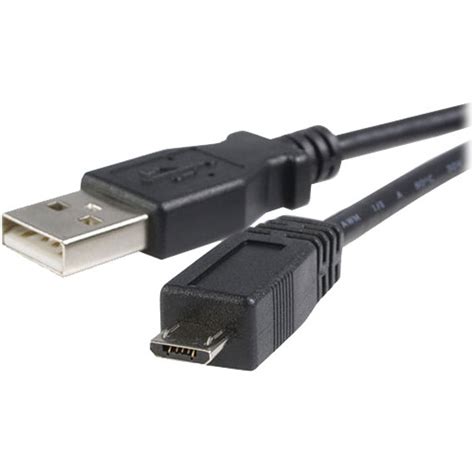 StarTech USB 2.0 Type-A to Micro-USB Cable (Black, 1') UUSBHAUB1